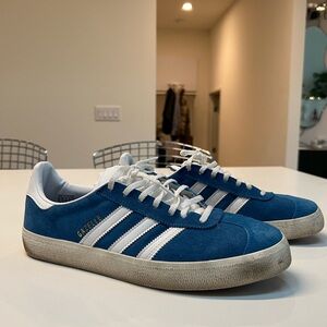 Adidas Gazelle Blue and White Sneakers